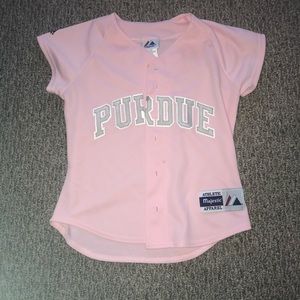 Light Pink Purdue Baseball Shirt